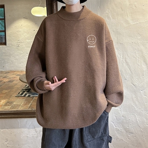 控68半高领毛衣男士大码针织衫男毛线衣男 M18072-P45 加绒款-P65图片