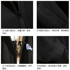 KS21262-P38连帽开衫卫衣男运动外套大码班服砖墙，男装卫衣，电商A040A
