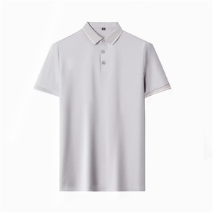 DN25376春夏男士新款短袖T恤青年修身翻领体恤休闲打底衫图片