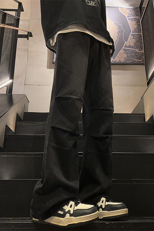 秋季新款高街微喇牛仔裤XZ604-KN21-P50控78,男装牛仔裤,星座604