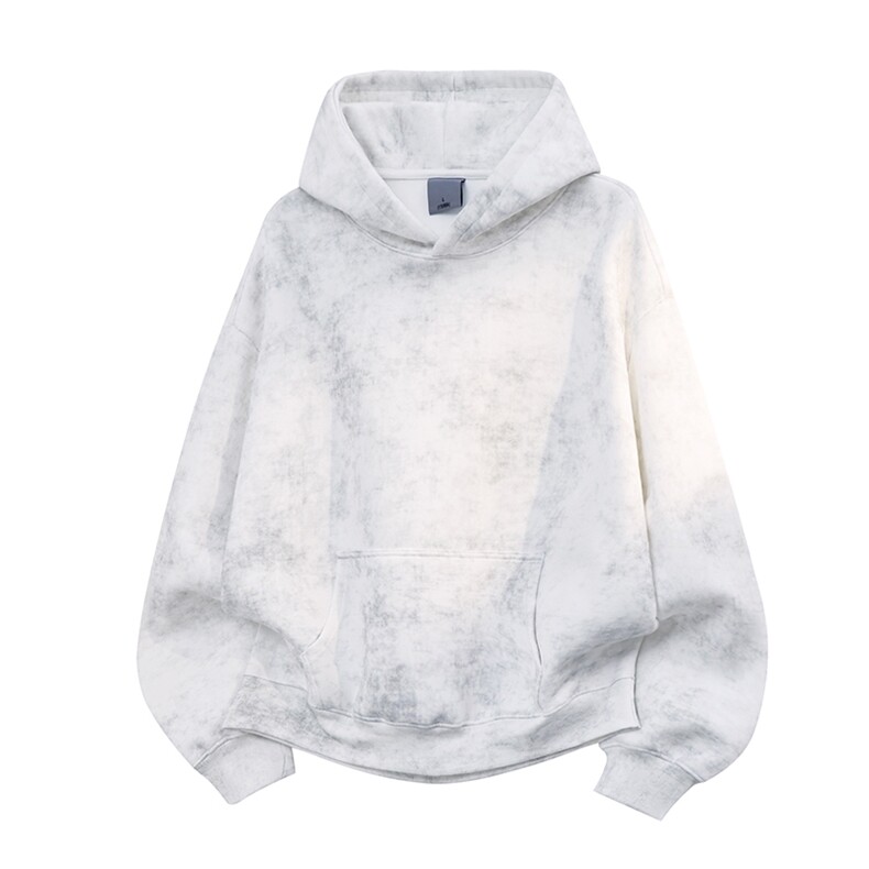 重磅65棉无帽绳450克水洗扎染连帽卫衣硬挺短宽外套男RH5304-P50，女装短外套，星座610B-1