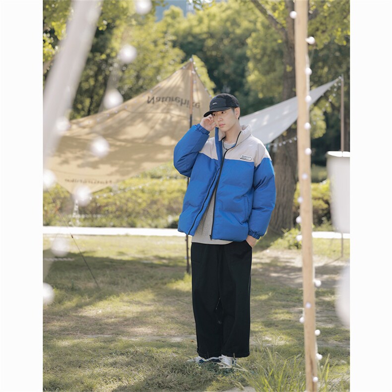2022百搭纯色棉衣加厚原宿新款潮流青春流行文艺外套棉服立领棉袄,男装棉衣,星座310B-1