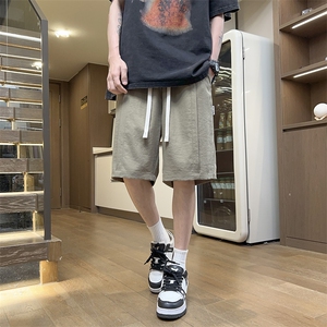 港风工装休闲裤高街五分裤宽松沙滩裤直通短裤DK236 P28图片