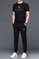 JG1867男士2023年春夏季新款运动套装短袖长裤T恤卫裤二件套P110，男装休闲套装，电商B360