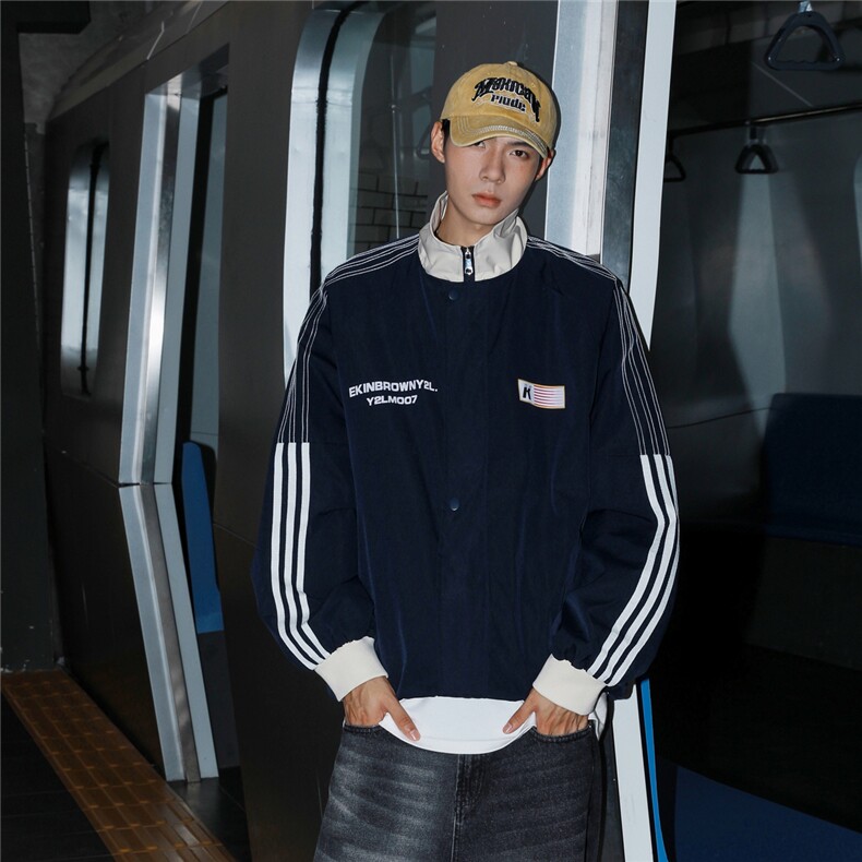 1美式复古印花大码M-5XL面料:聚酯纤维夹克男JK77766P75控98，男装夹克，星座226-2