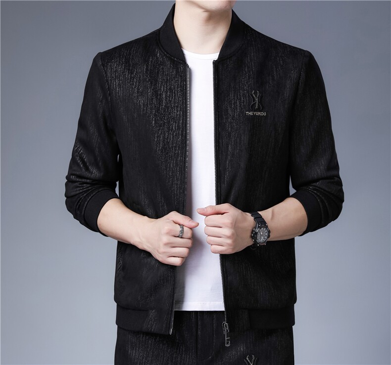 2023秋季外套男新款潮流休闲夹克爸爸装中年宽松外套ZL10919-P150,男装夹克,电商B212（原钱塘6029）