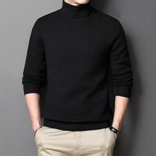 纯色毛衣打底衫男士冬季休闲可翻高领咖色针织衫线衣DDDG666-P75,男装针织衫/毛衣,电商B212（原钱塘6029）