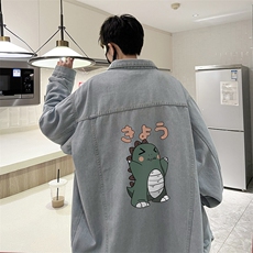 牛仔夹克男大码牛仔外套男茄克NJ77037-P60加绒款-P75，男装夹克，电商A040