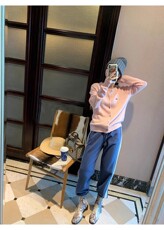 长袖圆领纯色2024年秋季时尚单排扣显瘦针织衫，女装针织衫/毛衣，德聚羊绒