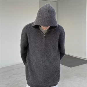 韩chic秋冬简约纯色保暖高领毛衣宽松软糯长袖打底针织衫上衣女图片