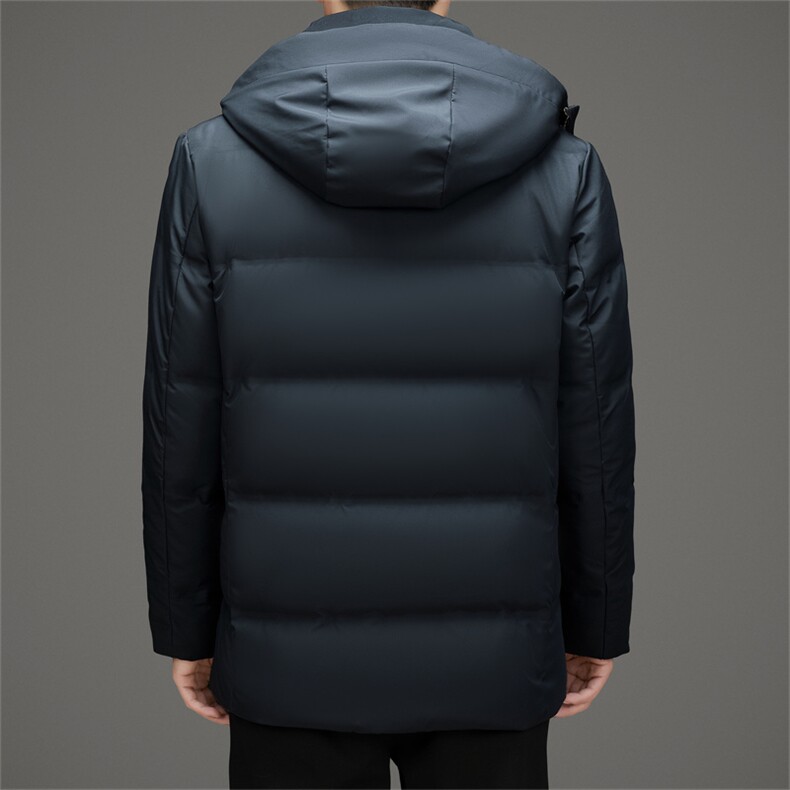 冬季男士白鸭绒羽绒服加绒面包服品质可脱卸帽休闲保暖简约男装,男装羽绒服,钱塘6003（原4033）