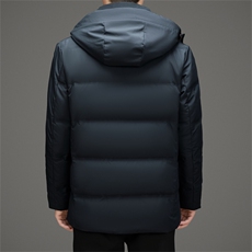 冬季男士白鸭绒羽绒服加绒面包服品质可脱卸帽休闲保暖简约男装，男装羽绒服，钱塘6003（原4033）
