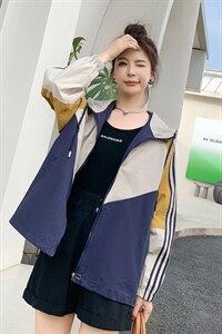 2022年秋季新款休闲宽松时尚百搭风衣外套图片