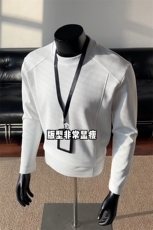 已下单10W件秋季华棉270g圆领长袖T恤男结构舒适打底衫T6000特P18，男装T恤，电商A001-1