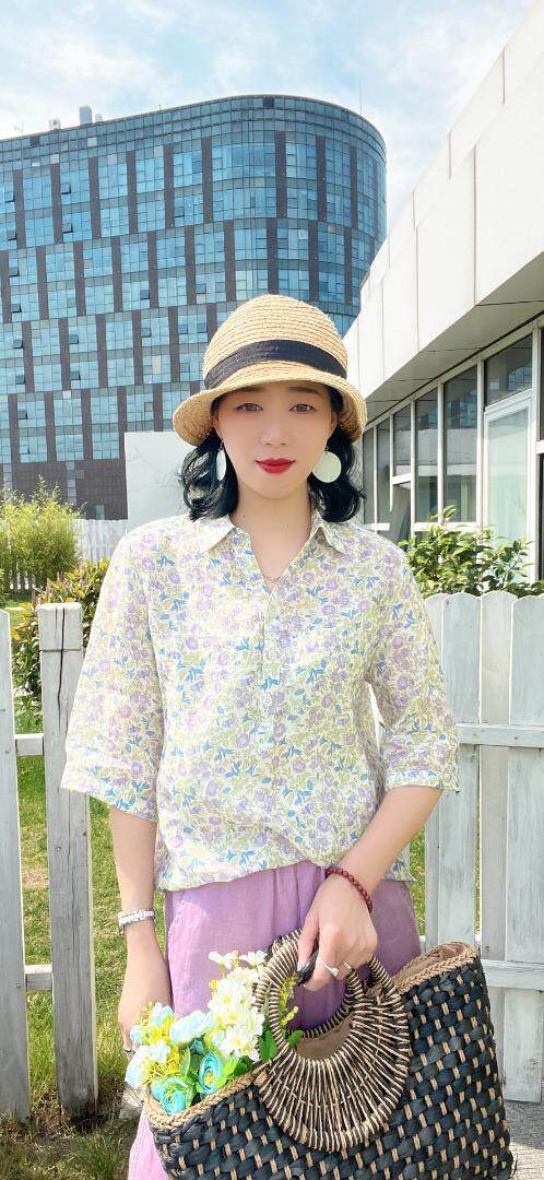 纯苎连衣裙小衫裤子裙子衬衣 时尚风 风淑女风休闲风，女装连衣裙，川哲