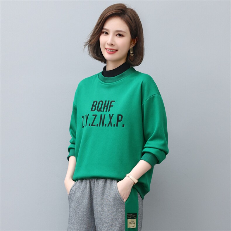 2022新款时尚潮流刺绣加绒卫衣宽松显瘦保暖外套,女装卫衣/绒衫,依恋蒂丝