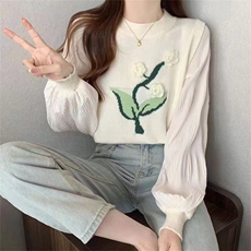 黑色刺绣背心针织马甲叠穿衬衫韩系女秋季新款毛衣上衣坎肩，女装马甲，萱芳婷羊绒