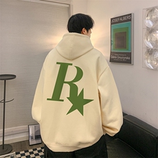 潮流R星印花宽松连帽卫衣JK23412特批p35-控58，男装卫衣，星座605(原A050)