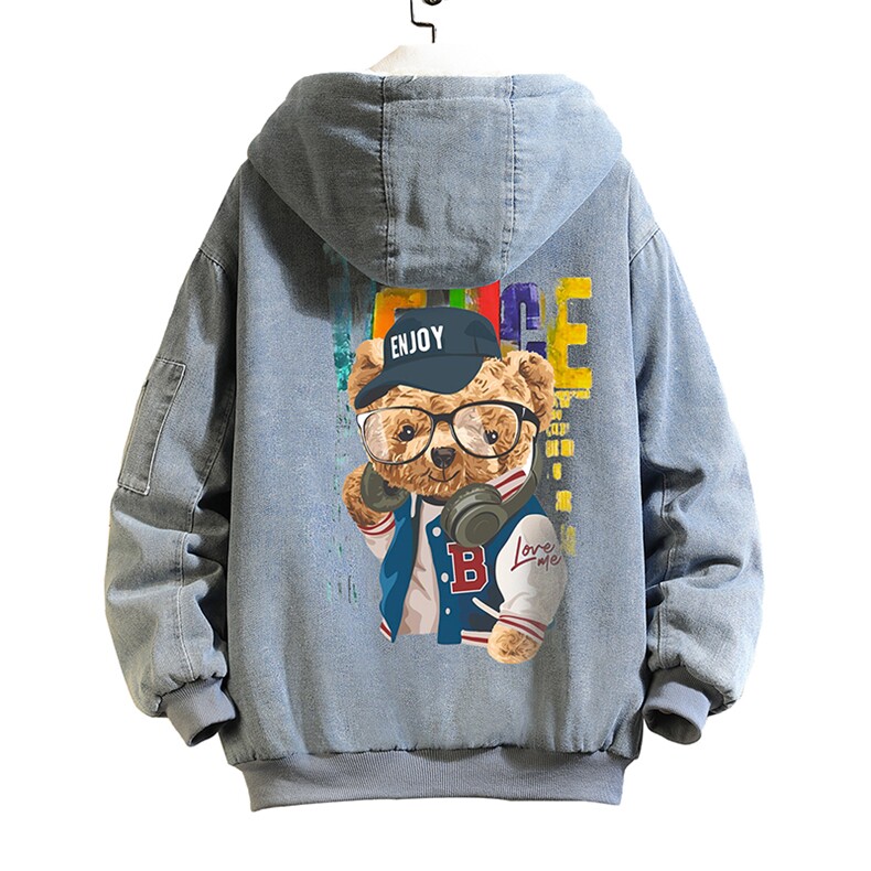 NM53211-P140牛仔外套男大码加厚加绒衣男羊羔毛服男砖墙,男装棉衣,电商A040A