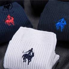 WZ334-P25/5双装商务袜子男纯棉透气刺绣品质中筒袜男士纯色长袜，袜子，星座224