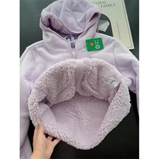 网图高品双面摇粒绒加厚保暖连帽羊羔绒开衫外套男女A1050-P65，男装棉衣，星座1505