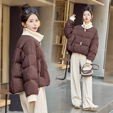 时尚保暖女款白鸭绒短款羽绒服冬季新款宽松显瘦外套，女装羽绒服，浪花E族（衣布洛）