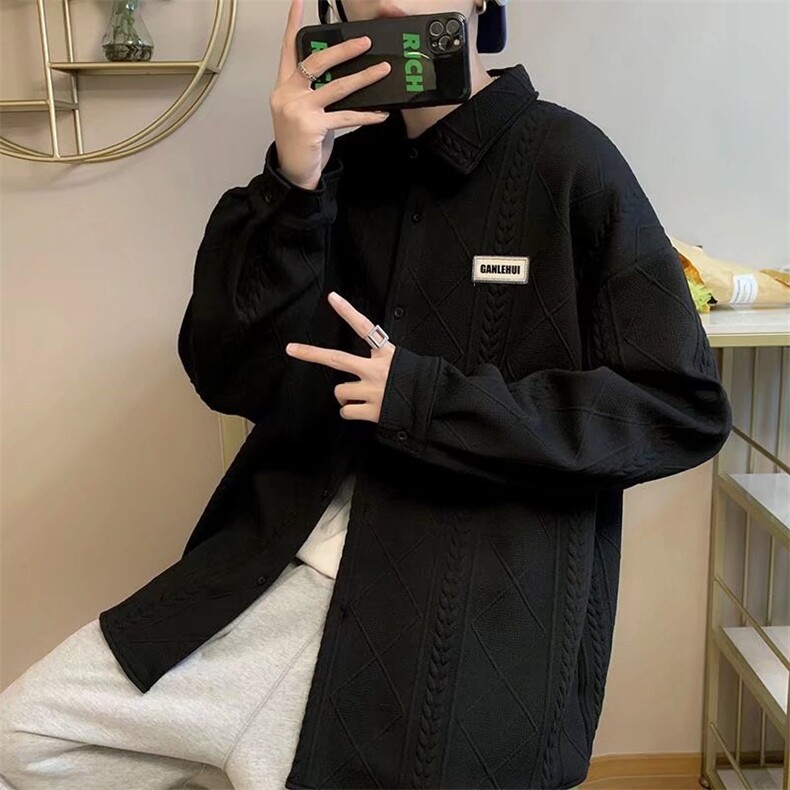 长袖衬衫男港风日系春季韩版潮流帅气衬衣CY046P36,男装衬衫,星座1116-2