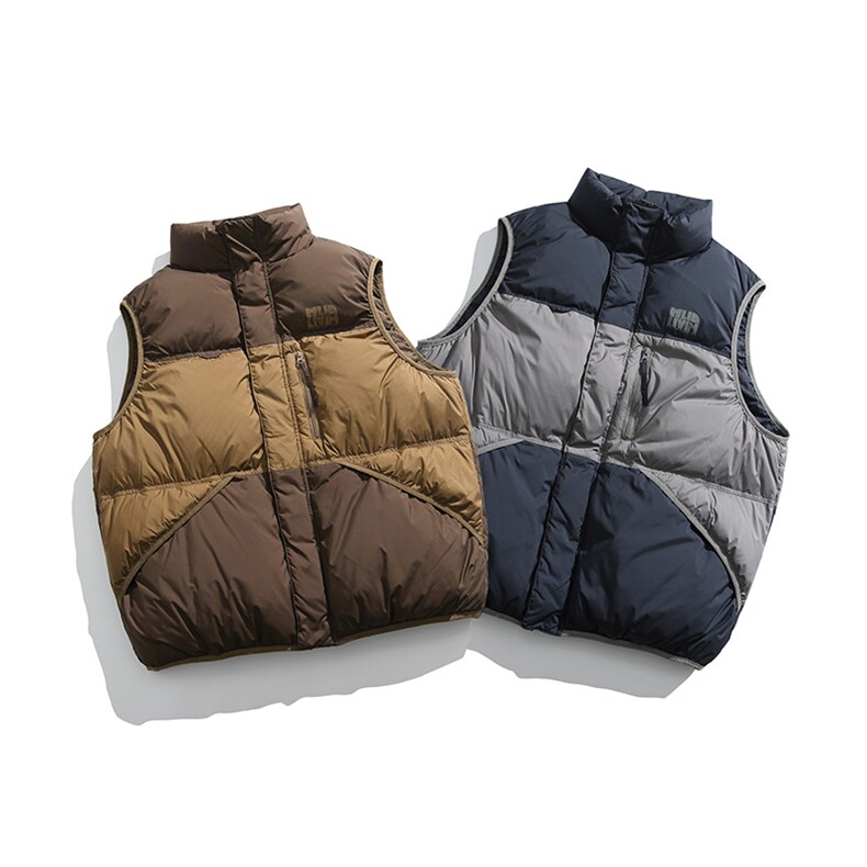 2026冬季新款男日系潮牌立领白鸭绒羽绒服马甲加厚外套YR26-F199,男装羽绒服,电商A101（原外27）