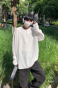 特P35 无差价新款秋季设计感百搭潮流长袖T恤-HX10170 港风图片