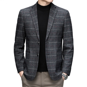 BV8102钱塘2020-2秋冬男士西装时尚格纹休闲西服外套主推款P125图片