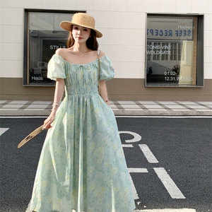 海边度假碎花连衣裙女26年新款夏气质甜美长裙子182-8636P125K188图片