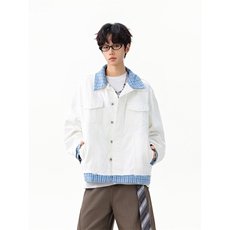 【现货】XZ1218WT8645特价P70美式休闲假两件拼接牛仔外套，男装工装外套，星座1218（原611-3）