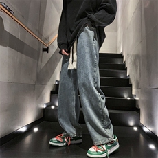 牛仔裤男休闲宽松直筒牛仔裤313A-1-NZ025-P55控68，男装牛仔裤，星座808A-1