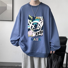 S6275-P28秋季圆领卫衣男大码韩版宽松长袖外套，男装卫衣，电商A040
