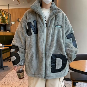 超厚羊羔毛外套女冬季保暖宽松长袖立领加厚棉服棉衣 JM65图片