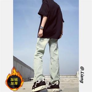 弹力加绒加厚黄泥色牛仔裤男715-6-BX07P50加绒P55(控68）