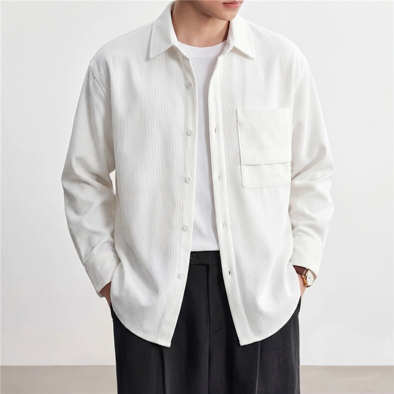 2026轻熟风春款高品质提花垂坠感痞帅衬衫寸衫A236-0818-P65，男装衬衫，电商A236