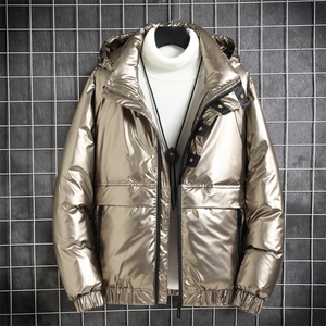 2020电商B247冬季新款短款情侣韩版加厚亮面羽绒服男士潮868-P200图片