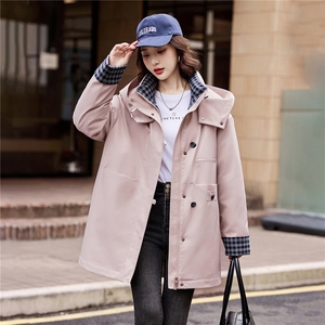 90白鸭绒2025年冬季新款休闲带帽风衣款羽绒服女图片