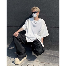 男装不规则解构拉链短袖T恤24夏季新款圆领上衣XZ514-2-20248-P58，男装T恤，星座514-2(原B239)