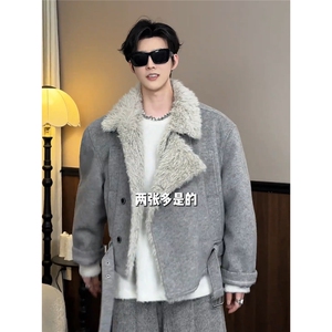 现货 美式座山雕毛领加绒加厚棉服夹克男M286/P135图片