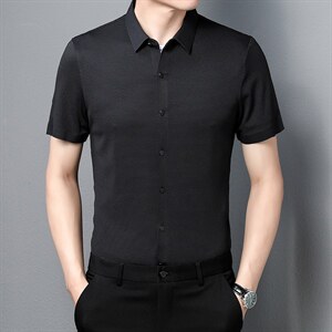 男士夏季短袖衬衫2023新款休闲商务衬衣男士上衣男装ZL1260-P60图片