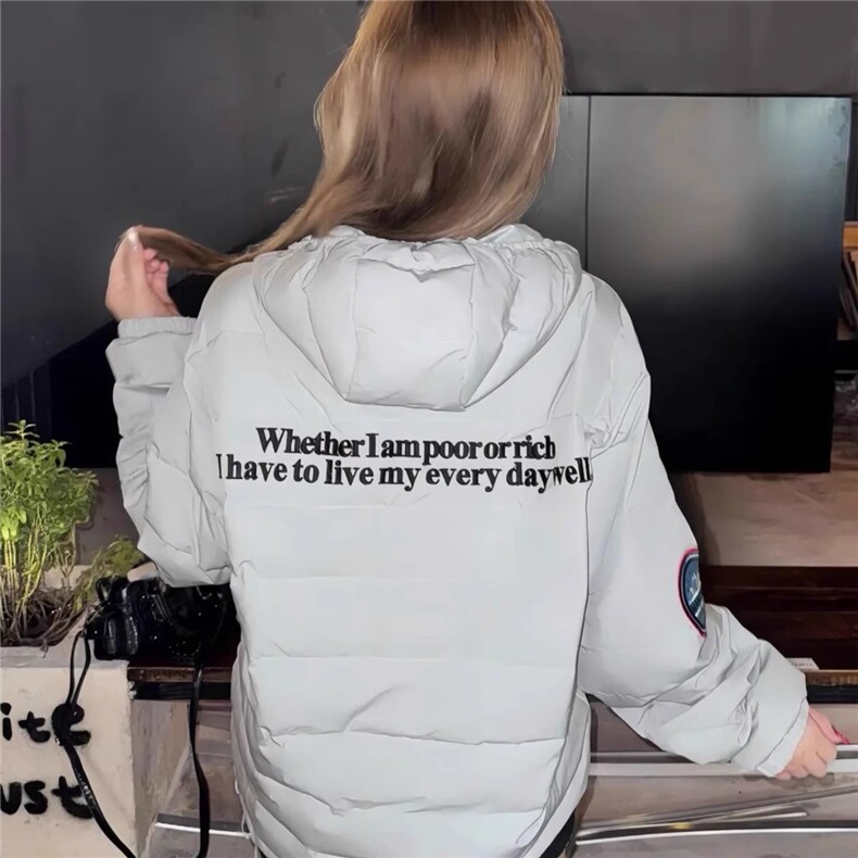 巨好看时尚加厚保暖排骨棉服女连帽刺绣字母情侣外套FMY913,男装棉衣,星座208-5