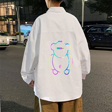 春季长袖衬衫男宽松港风衬衣男外套男CSCS276-P40，男装衬衫，电商B371