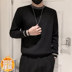 圆领套头新款卫衣青春气质加绒秋冬休闲男时尚修身型潮 T553-P38图片