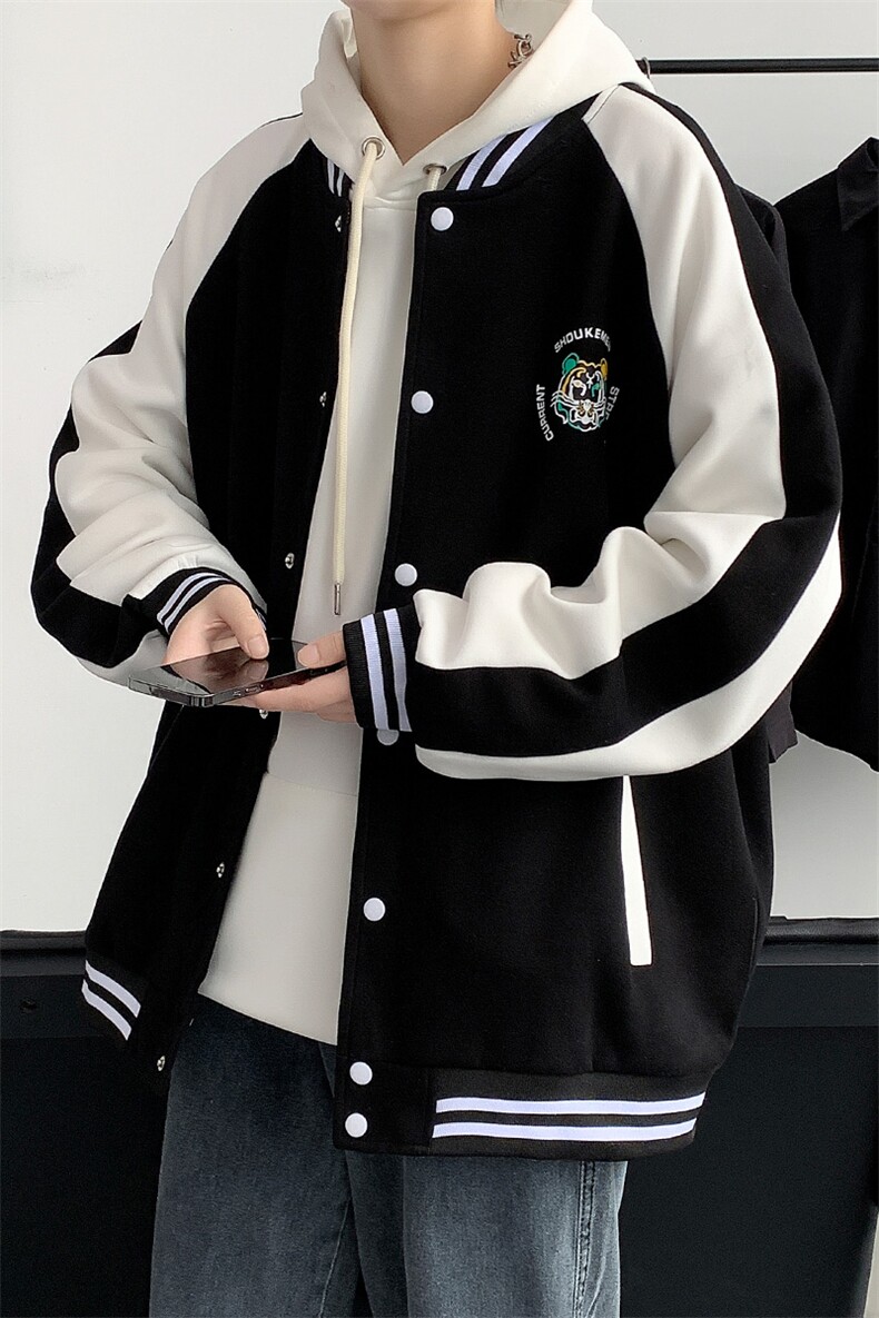 春装新品男士港风青少年2023开衫夹克印花棒球服运动外套968-P60,男装夹克,电商A441-1