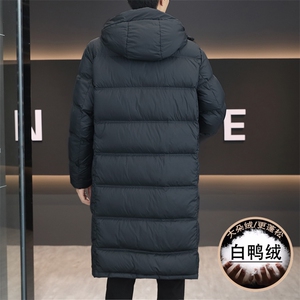 标90绒高品质白鸭绒中长款加厚防寒保暖羽绒服外套上衣9786P320图片