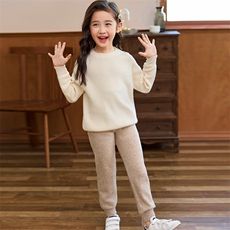 秋冬新款儿童保暖打底裤舒适柔软时尚百搭适合小童穿着，童装裤子，伊绒腾羊绒