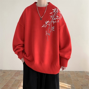半高领毛衣男大码胖子针织衫毛线衣 M18393-P45 加绒款-P65图片
