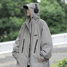 A685-P60男女同款撞色拼色宽松工装夹克户外机能连帽冲锋衣外套，男装夹克，星座512-6